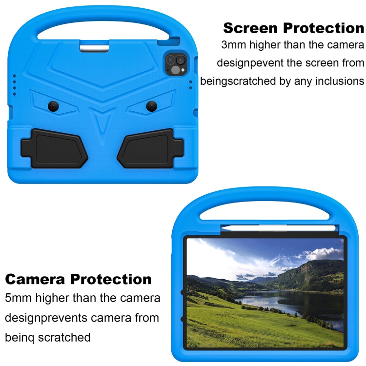 For iPad Air 11 2024 Sparrow Style Shockproof Kickstand EVA Tablet Case(Blue) - iPad Air 11 2024 Cases by buy2fix | Online Shopping UK | buy2fix