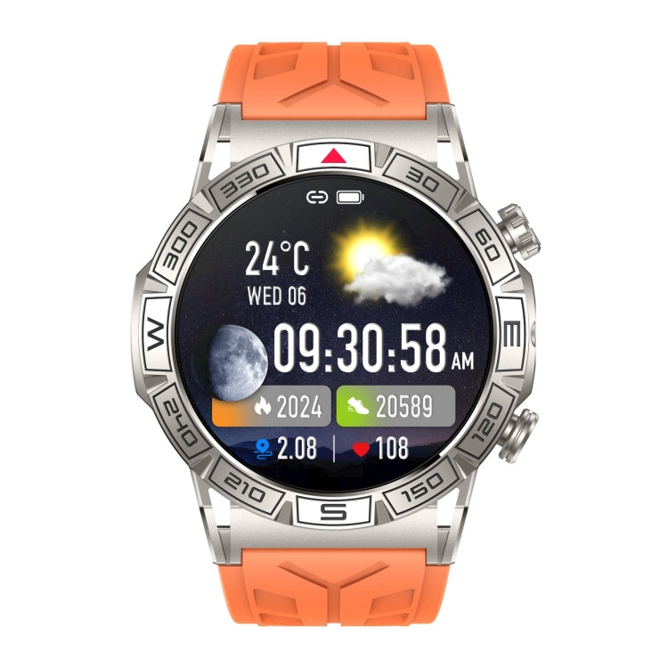 KC80 1.43 inch Color Screen Smart Watch, Support AI Voice Assistant / Bluetooth Call(Orange) - Smart Watches by buy2fix | Online Shopping UK | buy2fix