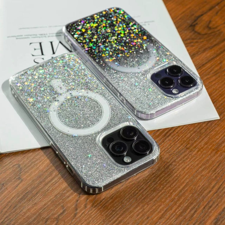 For iPhone 13 Pro Max Gradient Glitter Starry MagSafe Phone Case(Gradient Green) - iPhone 13 Pro Max Cases by buy2fix | Online Shopping UK | buy2fix