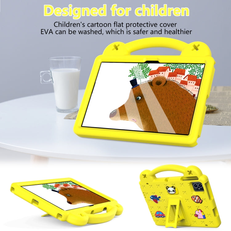 For Walmart ONN 10.1 Gen4 2024 Handle Kickstand Children EVA Shockproof Tablet Case(Yellow) - Others by buy2fix | Online Shopping UK | buy2fix