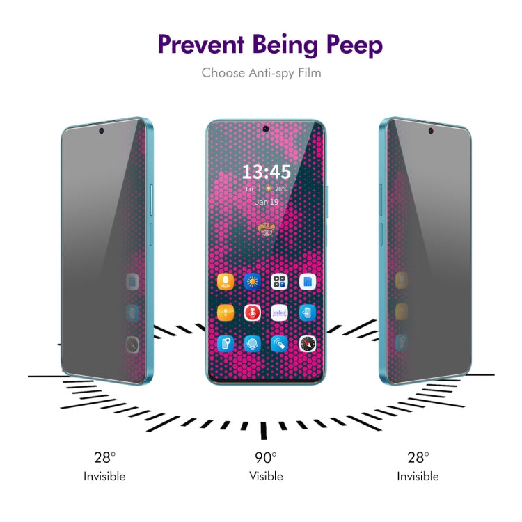 For Motorola Moto G Power 2024 5pcs ENKAY Hat-Prince 28 Degree Anti-peeping Privacy Tempered Glass Film - Motorola Tempered Glass by ENKAY | Online Shopping UK | buy2fix