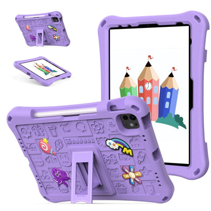 For iPad Air 11 2024 Hi Baby EVA Full Body Tablet Case with Strap(Light Purple) - iPad Air 11 2024 Cases by buy2fix | Online Shopping UK | buy2fix