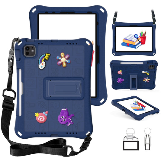 For iPad Air 11 2025 / 2024 Hi Baby EVA Full Body Tablet Case with Strap(Navy Blue) - iPad Air 11 2025 / 2024 Cases by buy2fix | Online Shopping UK | buy2fix