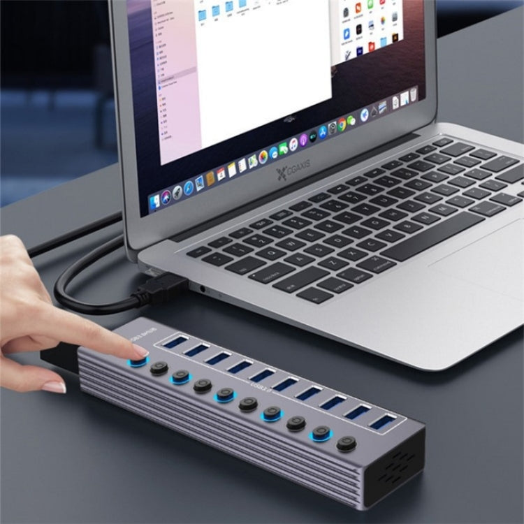 U310 10-in-1 USB 3.0 Extension HUB USB Power Charging Station with Individual Switch - USB 3.0 HUB by buy2fix | Online Shopping UK | buy2fix