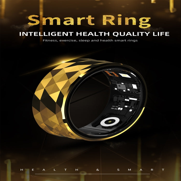 R12M SIZE 18 Smart Ring, Support Health Monitoring / Multiple Exercise Modes(Black) - Smart Rings / Smart Telephones by buy2fix | Online Shopping UK | buy2fix