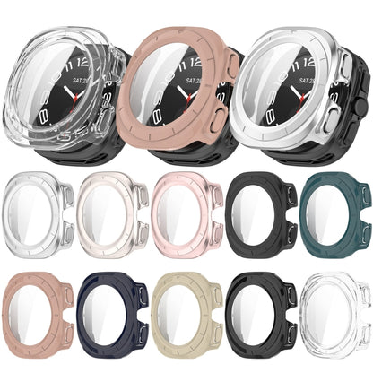 For Samsung Galaxy Watch 7 40mm PC+Tempered Film Integrated Waterproof Watch Protective Case(Rose Gold) - Watch Cases by buy2fix | Online Shopping UK | buy2fix