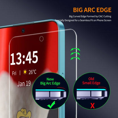 For Google Pixel 9 Pro ENKAY 9H Big Arc Edge High Aluminum-silicon Tempered Glass Film - Google Tempered Glass by ENKAY | Online Shopping UK | buy2fix