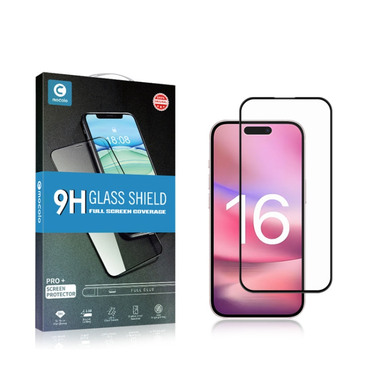 For iPhone 16 Plus mocolo 2.5D Full Glue Full Cover Tempered Glass Film - iPhone 16 Plus Tempered Glass by mocolo | Online Shopping UK | buy2fix