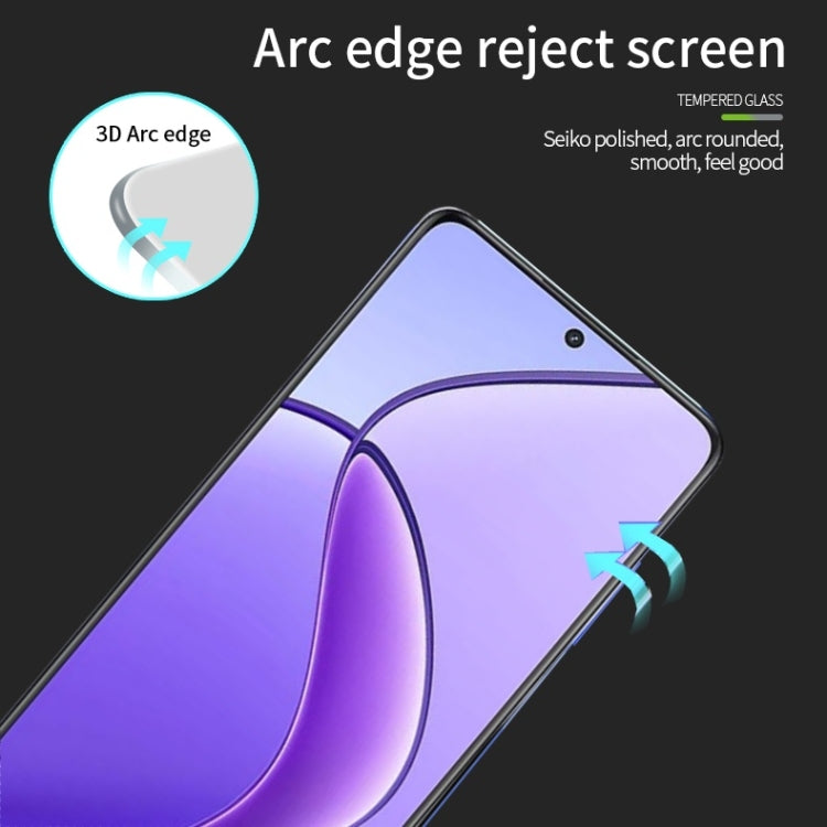 For Realme 12 PINWUYO 9H 3D Curved Explosion-proof Tempered Glass Film(Black) - Realme Tempered Glass by PINWUYO | Online Shopping UK | buy2fix