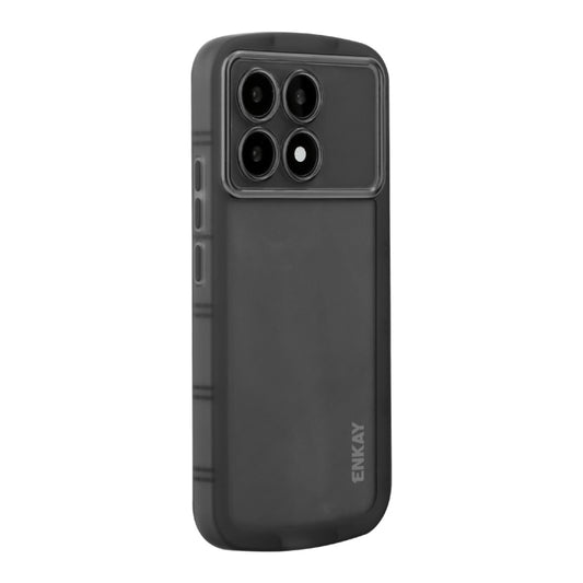 For Redmi K70 / K70 Pro ENKAY Hat-Prince Translucent Matte TPU Shockproof Phone Case(Black) - Xiaomi Cases by ENKAY | Online Shopping UK | buy2fix