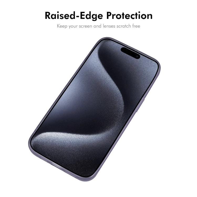 For iPhone 16 Pro ENKAY Hat-Prince Translucent Matte TPU Phone Case with Lens Film + 9H Big Arc Edge Film(Blue) - iPhone 16 Pro Cases by ENKAY | Online Shopping UK | buy2fix