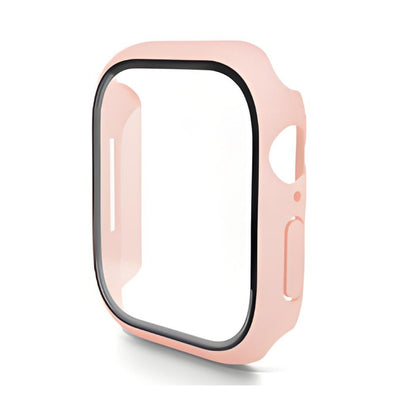 For Apple Watch Series 10 46mm ENKAY Hat-Prince PC Tempered Glass Film Integrated Watch Case(Pink) - Watch Cases by ENKAY | Online Shopping UK | buy2fix