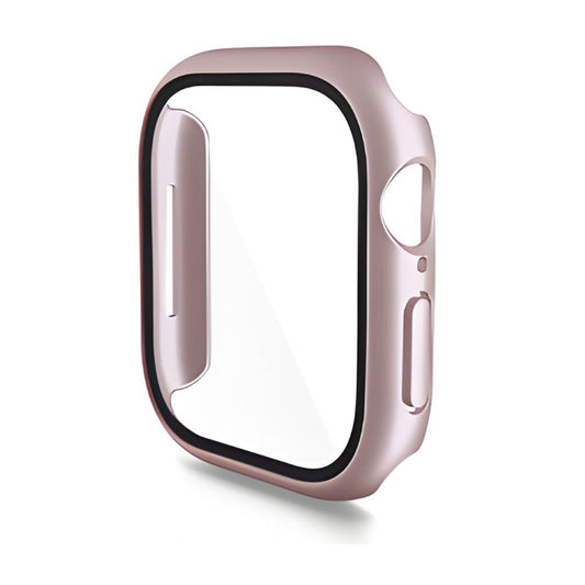 For Apple Watch Series 10 46mm ENKAY Hat-Prince PC Tempered Glass Film Integrated Watch Case(Rose Gold) - Watch Cases by ENKAY | Online Shopping UK | buy2fix