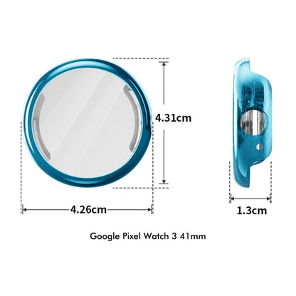 For Google Pixel Watch 3 41mm ENKAY Hat-Prince Full Coverage Electroplated Soft TPU Case with Screen Protection(Black) - Watch Cases by ENKAY | Online Shopping UK | buy2fix