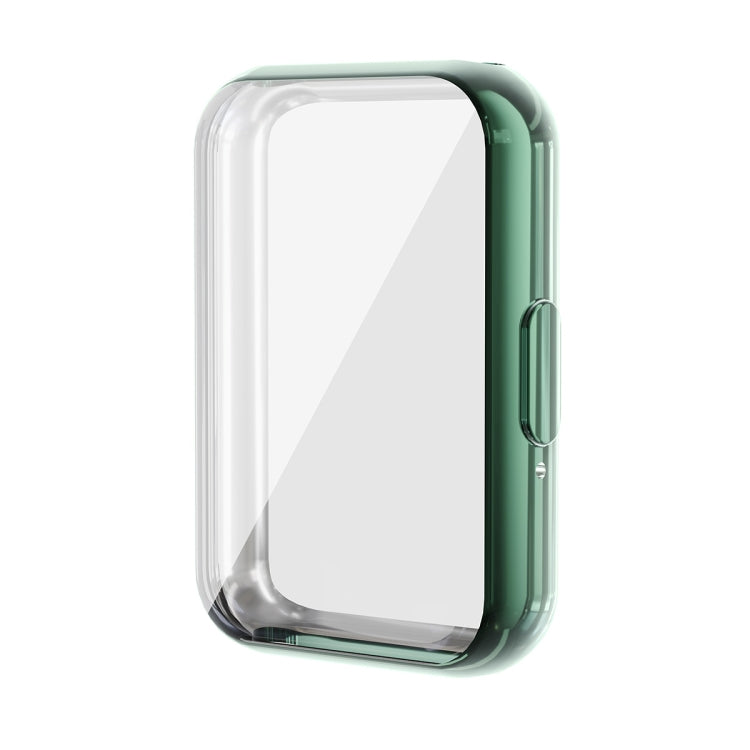 For Samsung Galaxy Fit3 ENKAY Hat-Prince Full Coverage Electroplated Soft TPU Case with Screen Protection(Dark Green) - Watch Cases by ENKAY | Online Shopping UK | buy2fix