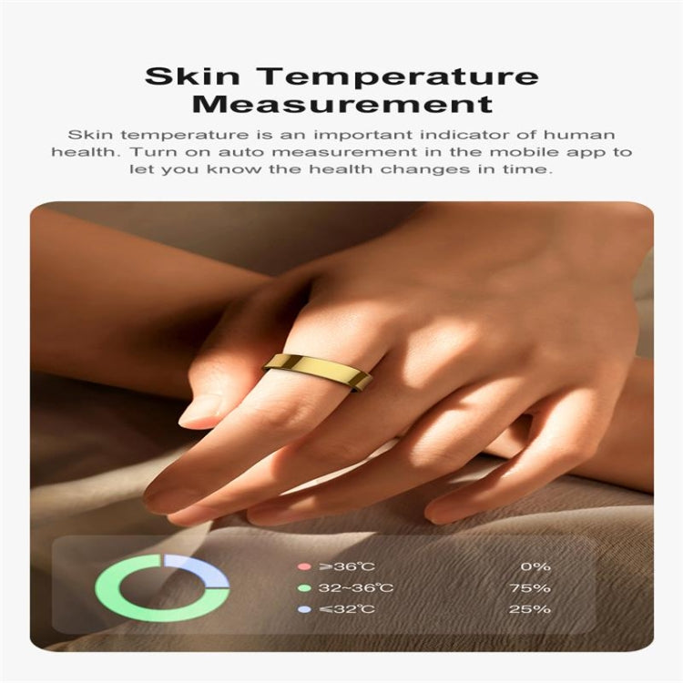 R09 SIZE 11 Smart Ring, Support Heart Rate / Blood Oxygen / Sleep Monitoring / Multiple Sports Modes(Gold) - Smart Rings / Smart Telephones by buy2fix | Online Shopping UK | buy2fix