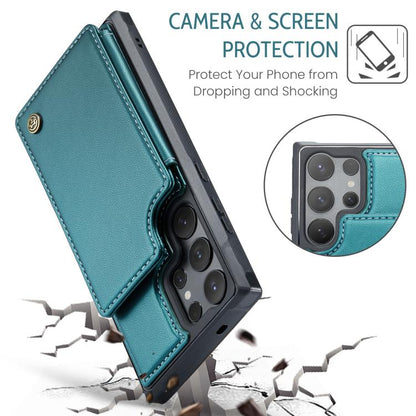 For Samsung Galaxy S25 Ultra 5G CaseMe C22 Card Slots Holder RFID Anti-theft Phone Case(Green) - Galaxy S25 Ultra 5G Cases by CaseMe | Online Shopping UK | buy2fix