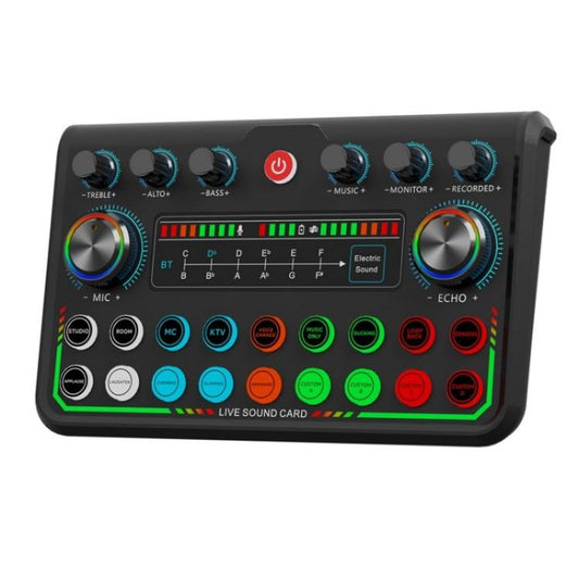 P99 Live Streaming Sound Card with DJ Mixer Voice Converter Audio Mixer - Live Sound Effects Processors by buy2fix | Online Shopping UK | buy2fix