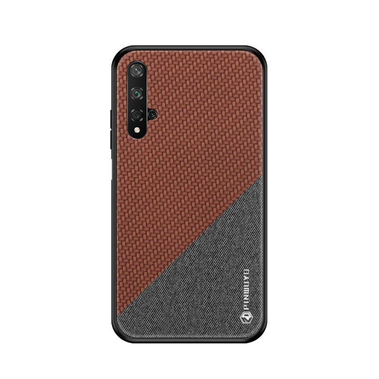 PINWUYO Honors Series Shockproof PC + TPU Protective Case for Huawei Honor 20(Brown) - Honor Cases by PINWUYO | Online Shopping UK | buy2fix