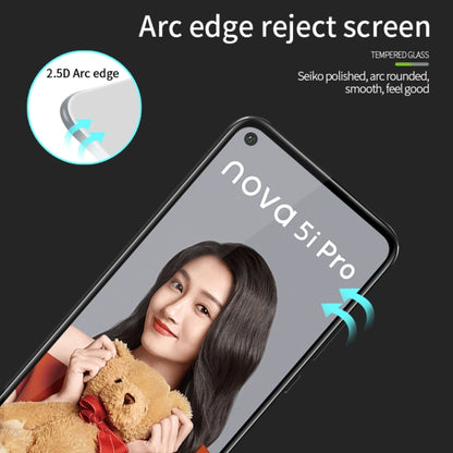 PINWUYO 9H 2.5D Full Screen Tempered Glass Film For Huawei Nova5i Pro（Black） - Huawei Tempered Glass by PINWUYO | Online Shopping UK | buy2fix