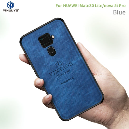 PINWUYO Shockproof Waterproof Full Coverage PC + TPU + Skin Protective Case for Huawei Nova 5i Pro / Mate 30 Lite(Blue) - Huawei Cases by PINWUYO | Online Shopping UK | buy2fix