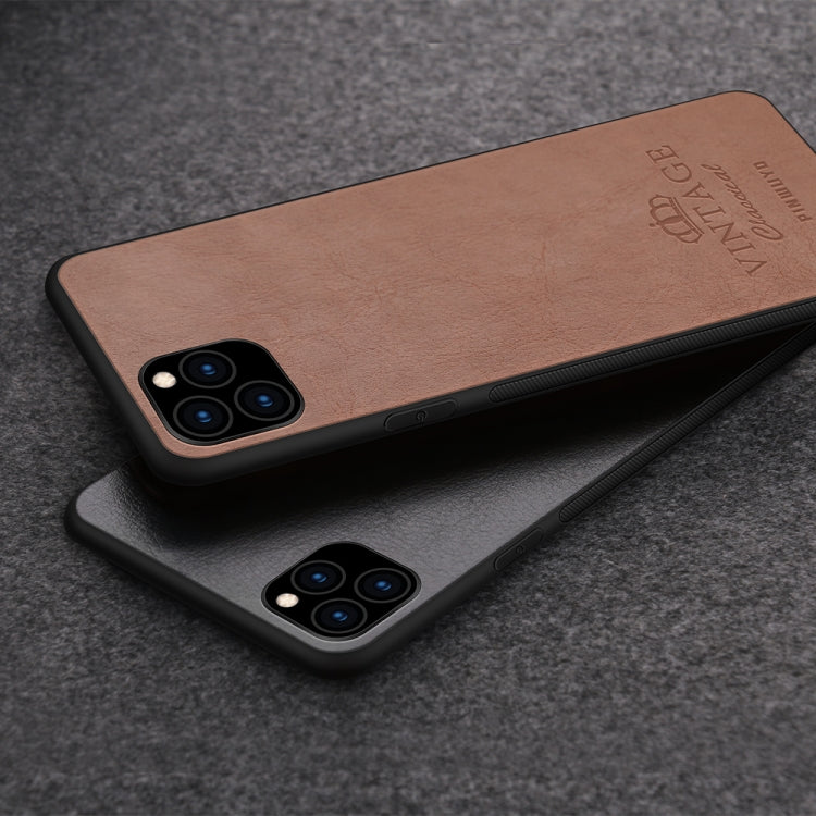 PINWUYO Pin Rui Series Classical Leather, PC + TPU + PU Leather Waterproof And Anti-fall All-inclusive Protective Shell for iPhone 11 Pro(Brown) - More iPhone Cases by PINWUYO | Online Shopping UK | buy2fix