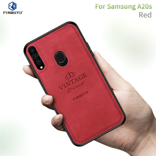 For Galaxy A20S PINWUYO Zun Series PC + TPU + Skin Waterproof And Anti-fall All-inclusive Protective Shell(Red) - Galaxy Phone Cases by PINWUYO | Online Shopping UK | buy2fix