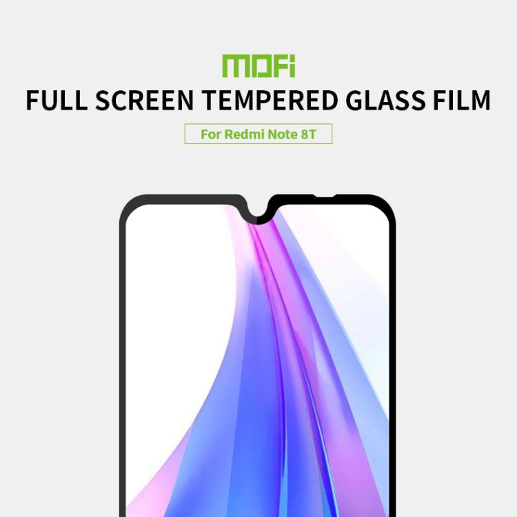 For Xiaomi Redmi Note 8T MOFI 9H 2.5D Full Screen Tempered Glass Film(Black) -  by MOFI | Online Shopping UK | buy2fix