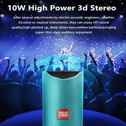 T&G TG113 Portable Bluetooth Speakers Waterproof Stereo Outdoor Loudspeaker MP3 Bass Sound Box with FM Radio(Blue) - Desktop Speaker by T&G | Online Shopping UK | buy2fix