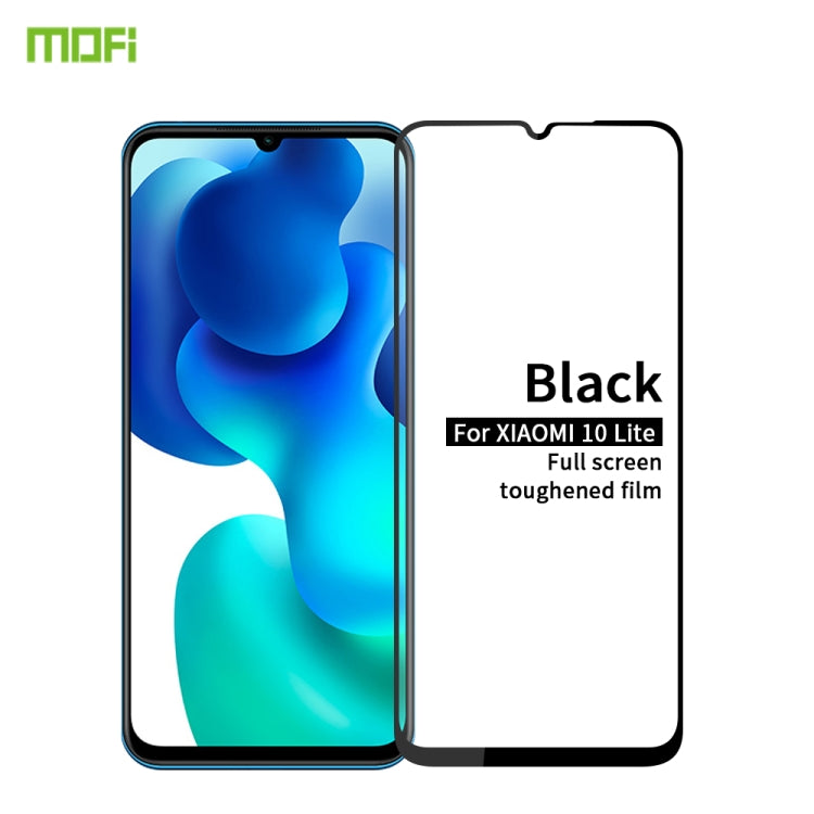 For Xiaomi 10 Lite MOFI 9H 2.5D Full Screen Tempered Glass Film(Black) -  by MOFI | Online Shopping UK | buy2fix