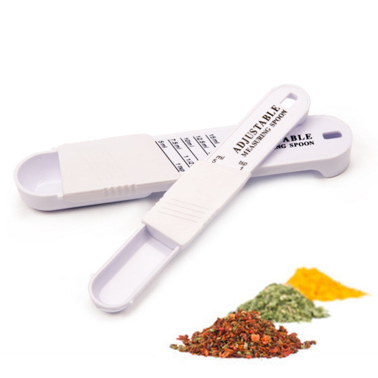 Creative Gadgets Adjustable Plastic Measuring Spoons Seasoning Combination Measuring Spoon - Kitchen Scales by buy2fix | Online Shopping UK | buy2fix