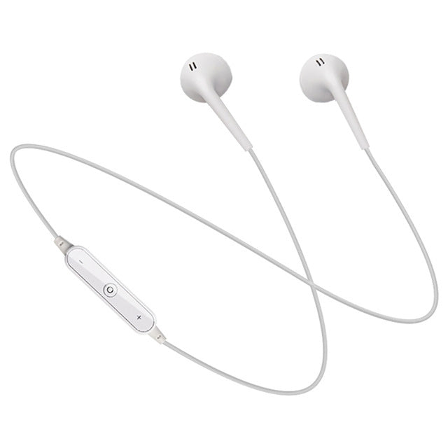 S6 Sport Wireless Bluetooth Earphone for iPhone / Xiaomi / Huawei, with Mic(WHITE) - Neck-mounted Earphone by buy2fix | Online Shopping UK | buy2fix