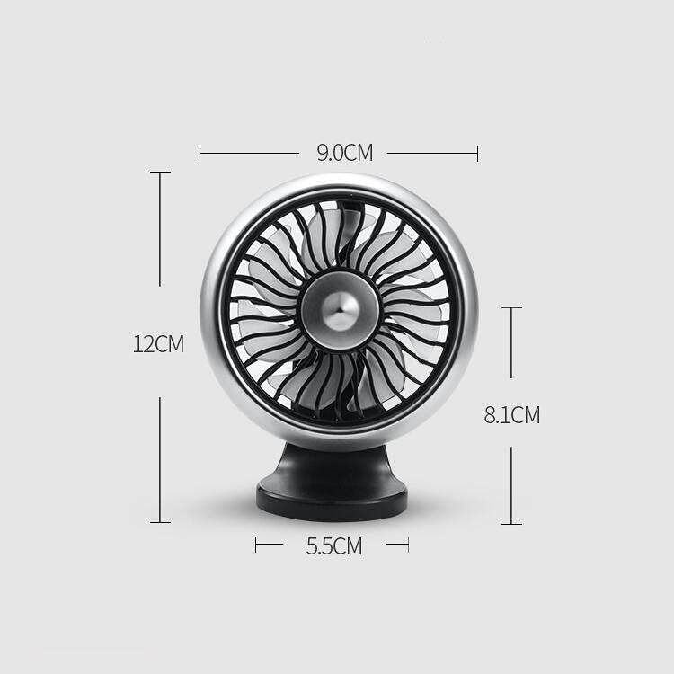 Automobile Multi-function Electric Fan Car Air Outlet USB Interface Mini Fan(Black) - Heating & Fans by buy2fix | Online Shopping UK | buy2fix