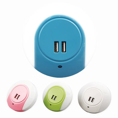 A78B LED Night Light With USB Port Intelligent Light Control Sensor Light, Plug:UK Plug(Blue) - Sensor LED Lights by buy2fix | Online Shopping UK | buy2fix