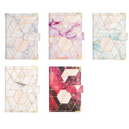 A6 Loose-leaf Notebook Budget Book Marbled Handbook,Style: Deluxe Model(Rose) - Notebooks by buy2fix | Online Shopping UK | buy2fix