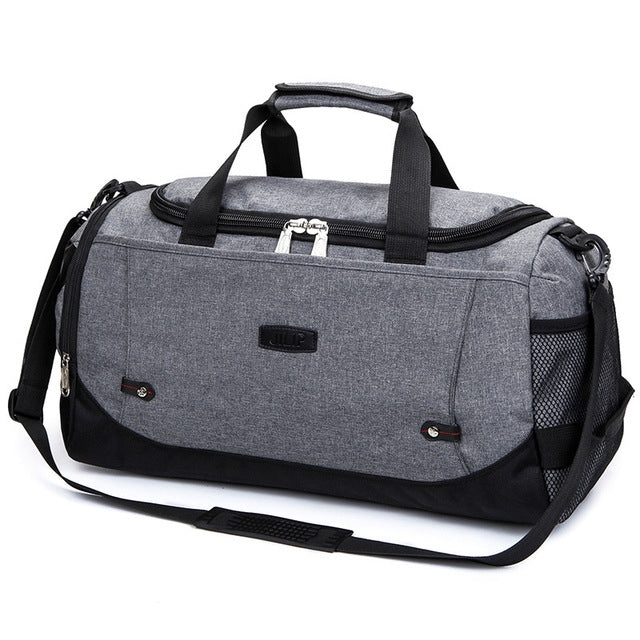 Mens / Ladies Large Capacity Travel Bags Portable Multifunctional Handbag(Gray) - Handbags by buy2fix | Online Shopping UK | buy2fix