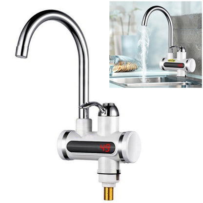 220V Kitchen Tankless Water Heater Instant Electric Faucet Electric Heater Tap with Temperature Display(Water from side) - Shower Head by buy2fix | Online Shopping UK | buy2fix