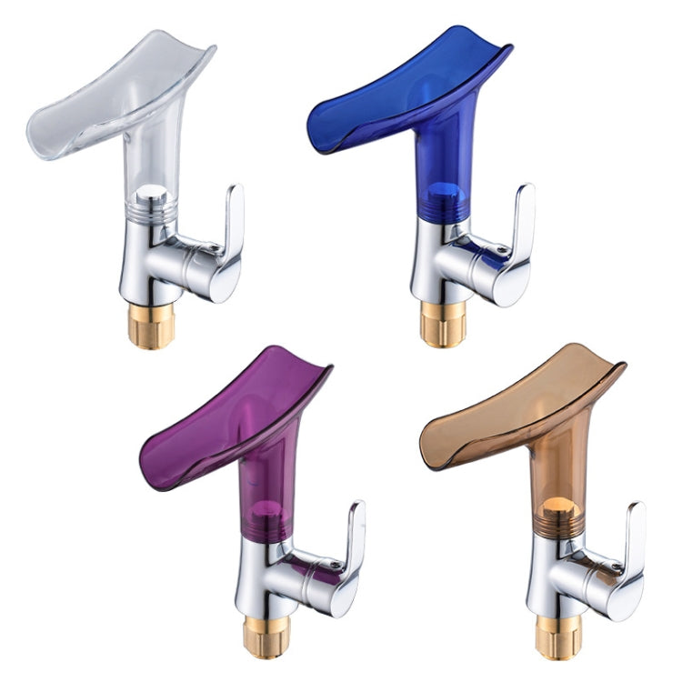 Bathroom Hot Cold Water Faucet Wine Glass Waterfall Faucet(Purple) - Faucets & Accessories by buy2fix | Online Shopping UK | buy2fix