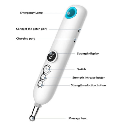 Smart  Rechargeable Meridian Pen Hot Compress Pulse Acupuncture Acupuncture Massager, Specification： Standard - Massage & Relaxation by buy2fix | Online Shopping UK | buy2fix