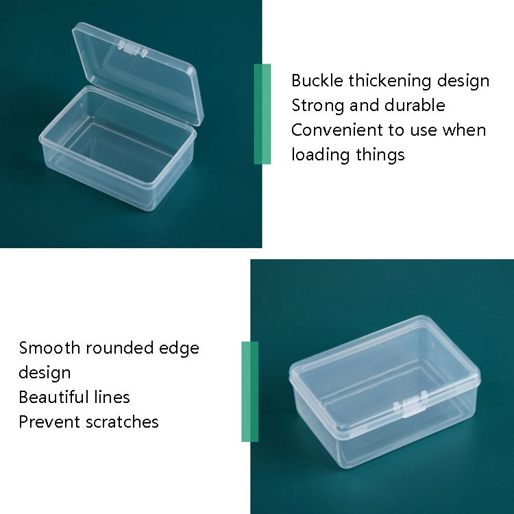 20 PCS Rectangular Plastic Box Transparent Parts PP Storage Box With Cover - Storage Boxes by buy2fix | Online Shopping UK | buy2fix