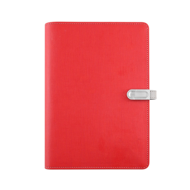 A5 Three-Dimensional Leather Pattern Notebook Set With 16GB U Disk, Specification: U Disk Style(Red) - Notebooks by buy2fix | Online Shopping UK | buy2fix