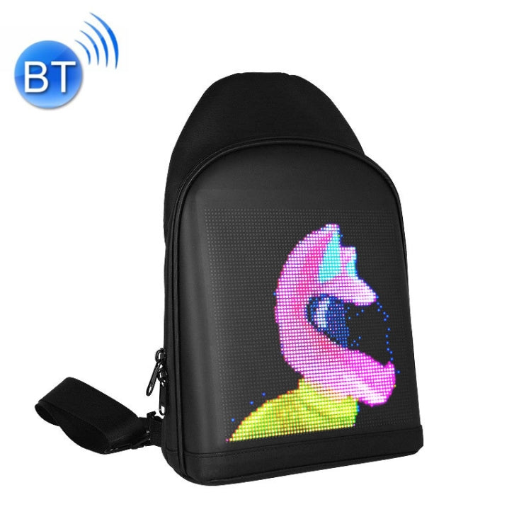 Outdoor LED Display Crossbody Bag Personality USB Bluetooth Small Bag, Size: 7 inch(Black) - Crossbody Bags by buy2fix | Online Shopping UK | buy2fix