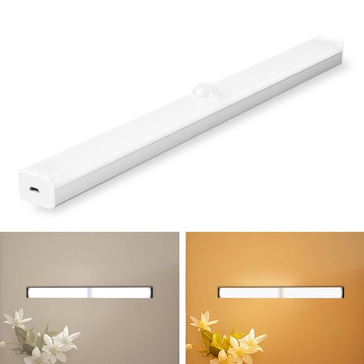 LED Human Body Induction Lamp Long Strip Charging Cabinet Lamp Strip, Size: 15cm(Silver and Warm Light) - Sensor LED Lights by buy2fix | Online Shopping UK | buy2fix