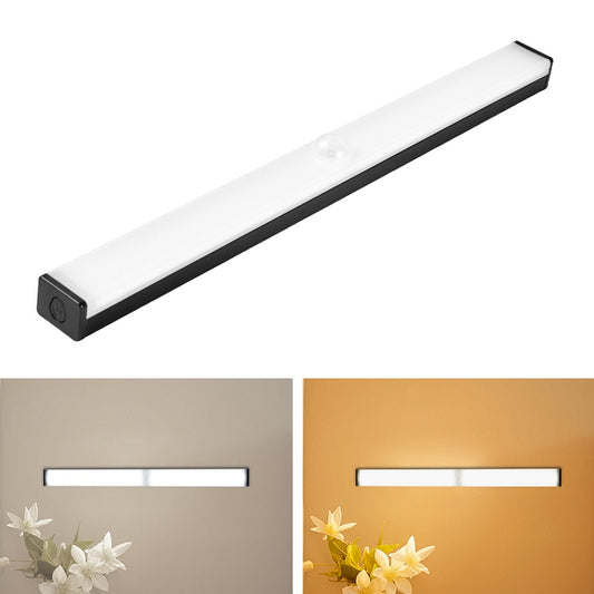 LED Human Body Induction Lamp Long Strip Charging Cabinet Lamp Strip, Size: 15cm(Black and White Light) - Sensor LED Lights by buy2fix | Online Shopping UK | buy2fix