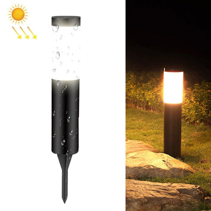 DSA-001 Solar Garden Column Outdoor Lawn Light, Style: Black-Warm Light - Solar Lights by buy2fix | Online Shopping UK | buy2fix