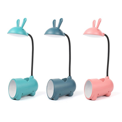 FY003T Small Rabbit USB Charging Desk Lamp with Pen Holder( Green) - Desk Lamps by buy2fix | Online Shopping UK | buy2fix