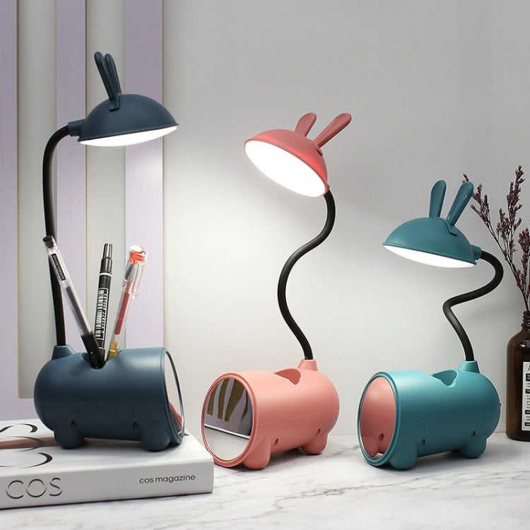 FY003T Small Rabbit USB Charging Desk Lamp with Pen Holder( Green) - Desk Lamps by buy2fix | Online Shopping UK | buy2fix