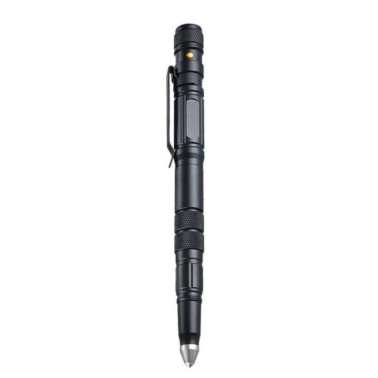 P08 Outdoor LED With Flashing Tungsten Steel Window Breaking Self-Defense Pen(Black) - Self-defense Protection by buy2fix | Online Shopping UK | buy2fix