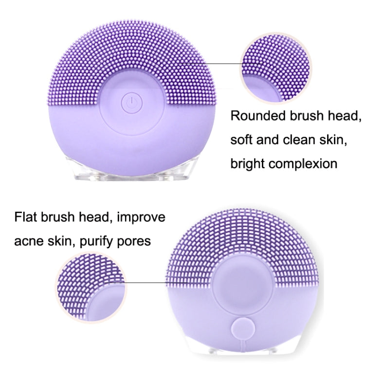 Silicone Sound Wave Vibration Massage Cleansing Bristles Pore Cleaning Beauty Brush, Colour: Blue - Cleanser by buy2fix | Online Shopping UK | buy2fix