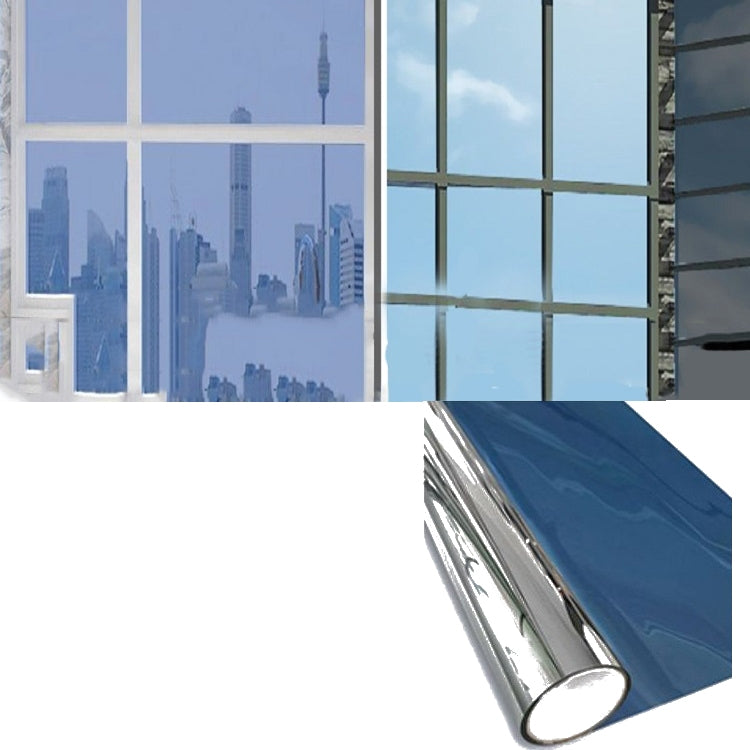 Sunscreen Shading Film One-way Perspective Anti-peeping Glass Sticker, Specification: 30x100cm(Light Blue Single Permeable) - Door & Window Films by buy2fix | Online Shopping UK | buy2fix